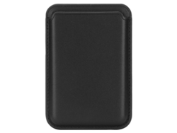 Billetera Magnética De Cuero Pu Para Teléfonos Inteligentes, Porta Tarjetas Para Hasta 2 Tarjetas, Negro