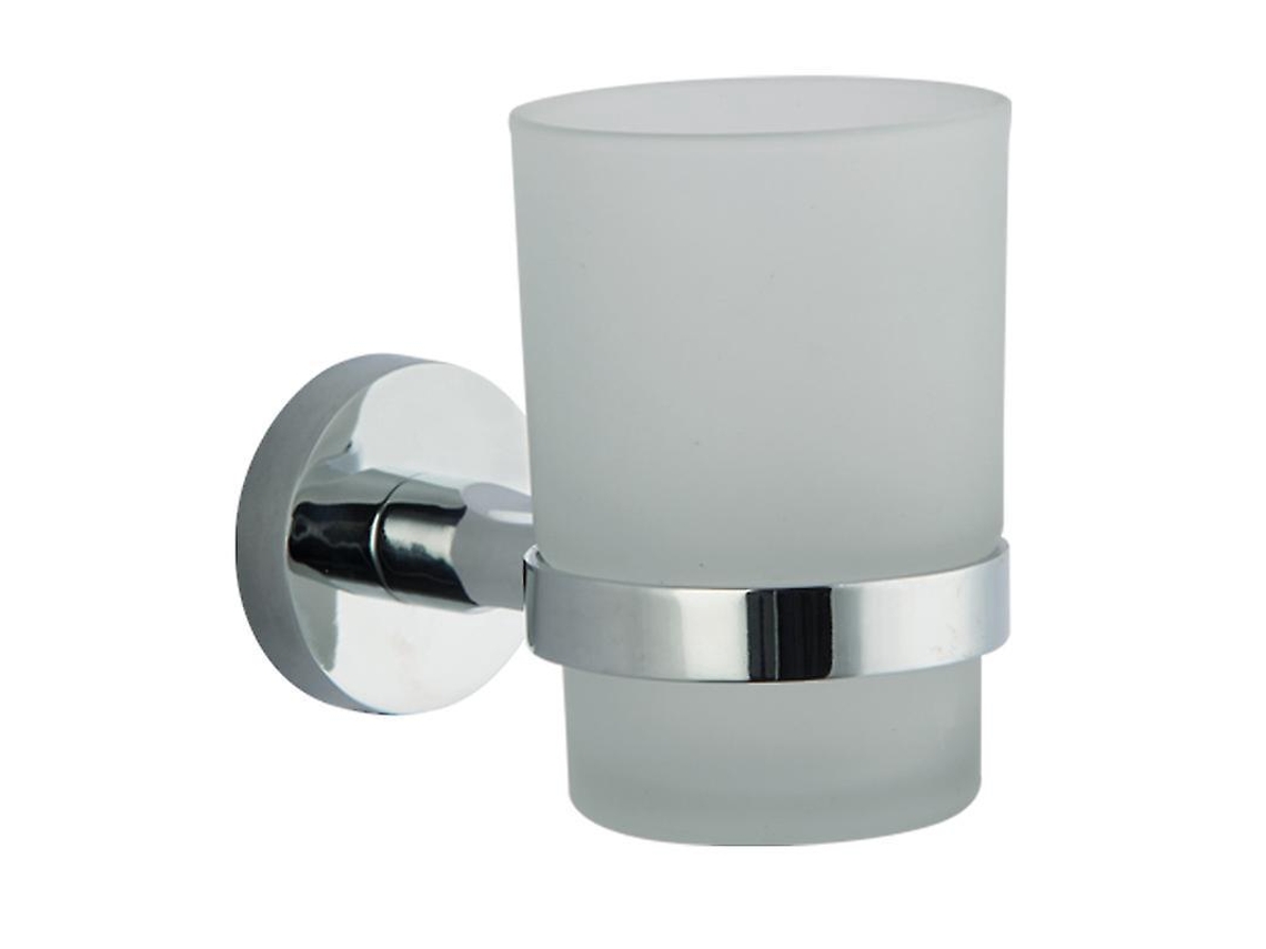 Soporte de pared para cepillo de dientes y taza, acero inoxidable, baño