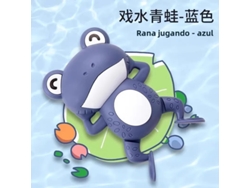 Rana nadadora azul, juguete de baño de cuerda (azul)