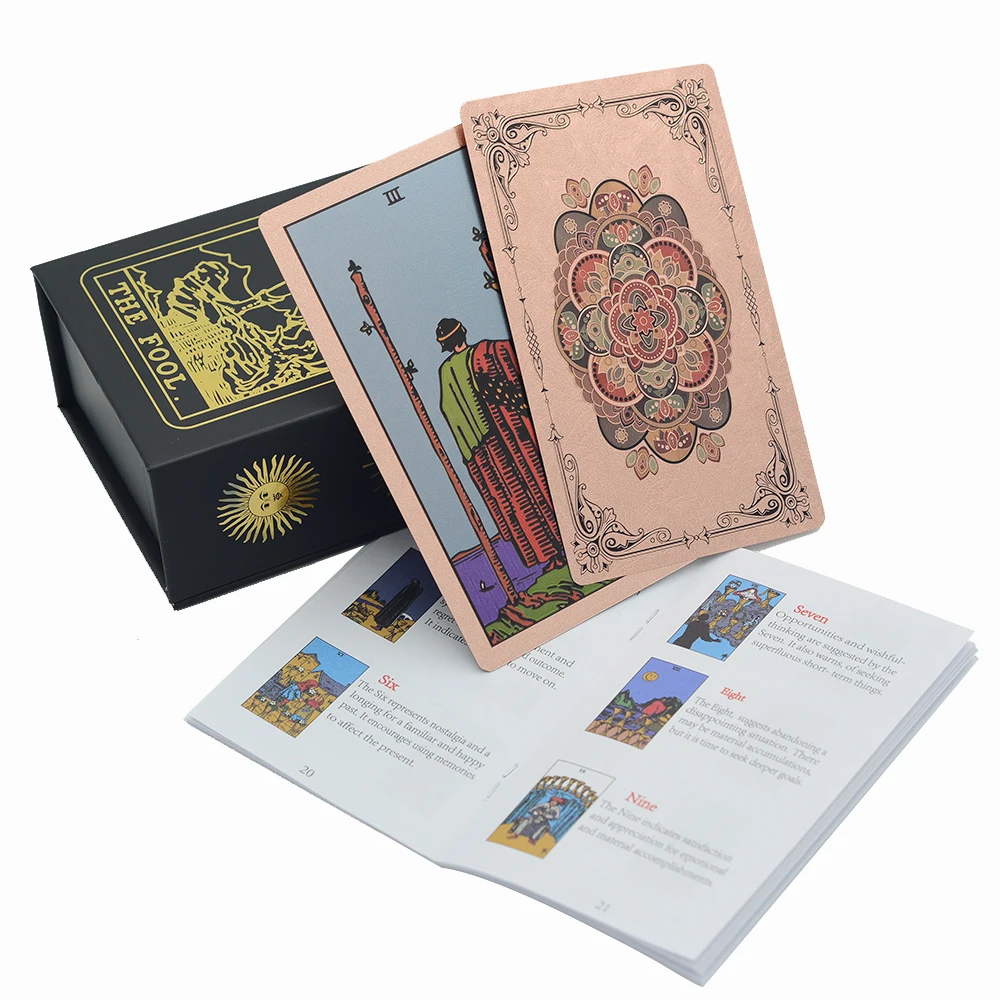 Juego De Cartas De Tarot, Juego De Mesa De Pvc, Set De Regalo De Cartas De Adivinación
