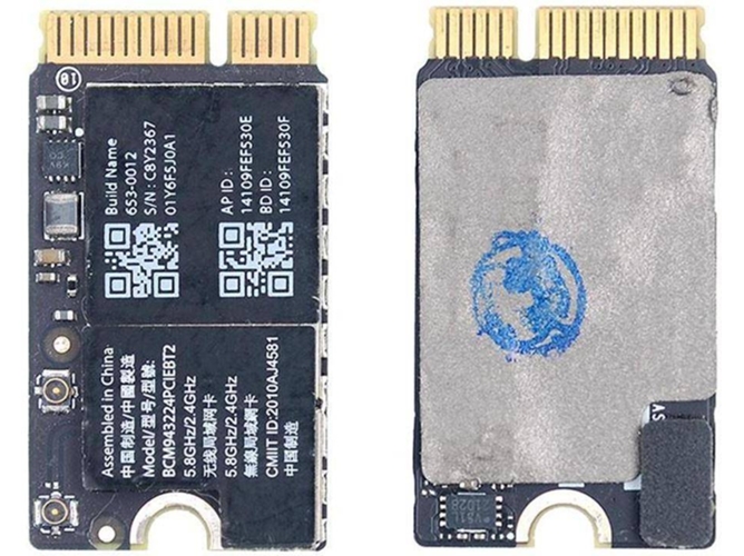 Tarjeta Inalámbrica Ac WiFi Y Bluetooth para Portátil Macbook Air A1369 A1465 A1370 A1466 2010-2012