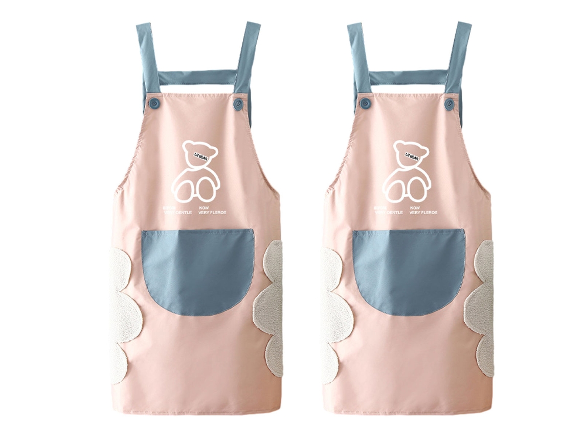 2 Delantales De Pvc Reutilizables, Impermeables Y Antigrasa, Sin Mangas Para Cocina