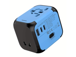 Conversor De Plugue De Alimentação Global De 2500 W Com Porta Usb/tipo C Azul GERTIZ