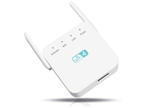 Extensor WiFi para Todos los Routers, 2 Antenas, Cobertura 3,650 Pies Bisbisous