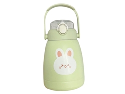Botella termo infantil Rebe Linjou, portátil y a prueba de fugas con tapa, fabricada en acero inoxidable, ideal para el colegio y los viajes.