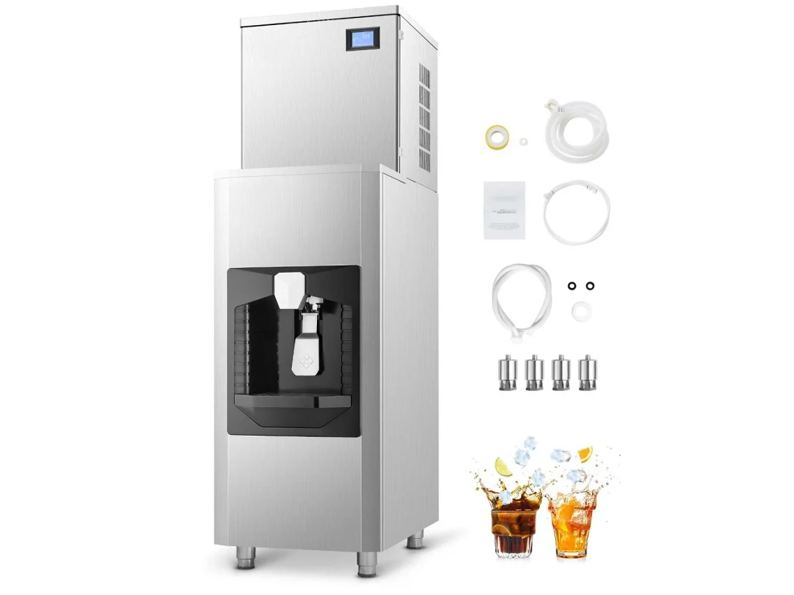 Máquina De Producción De Hielo Comercial De 249 Kg/día Con Depósito, Autolimpieza Y Panel Digital Tekmaquinas