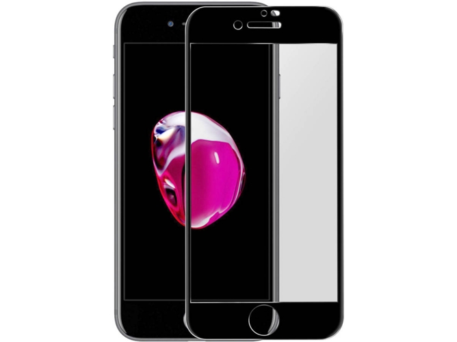 Protector de Cristal Templado iPhone 7 Plus, 8 Plus AVIZAR 9H Negro