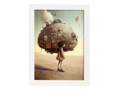 NACNIC Poster Guardián En Estilo Surrealismo Cinematográfico Ilustraciones Y Grabados De Historieta Abstracta Y Artística A4 Marcos Blancos