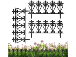 Borde De Jardín, 3 Piezas, Valla Decorativa De Estacas Para Uso Exterior, Borde Paisajístico De Estacas, Para Caminos,
