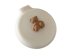 Peine De Pelo Plegable Con Almohadilla Y Espejo, Portátil De Viaje, Forma De Oso, Blanco