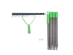 Peine Para Canalones Para Césped Con Varilla Extensible, Escarificador De Acero Inoxidable, Herramienta De Jardinería