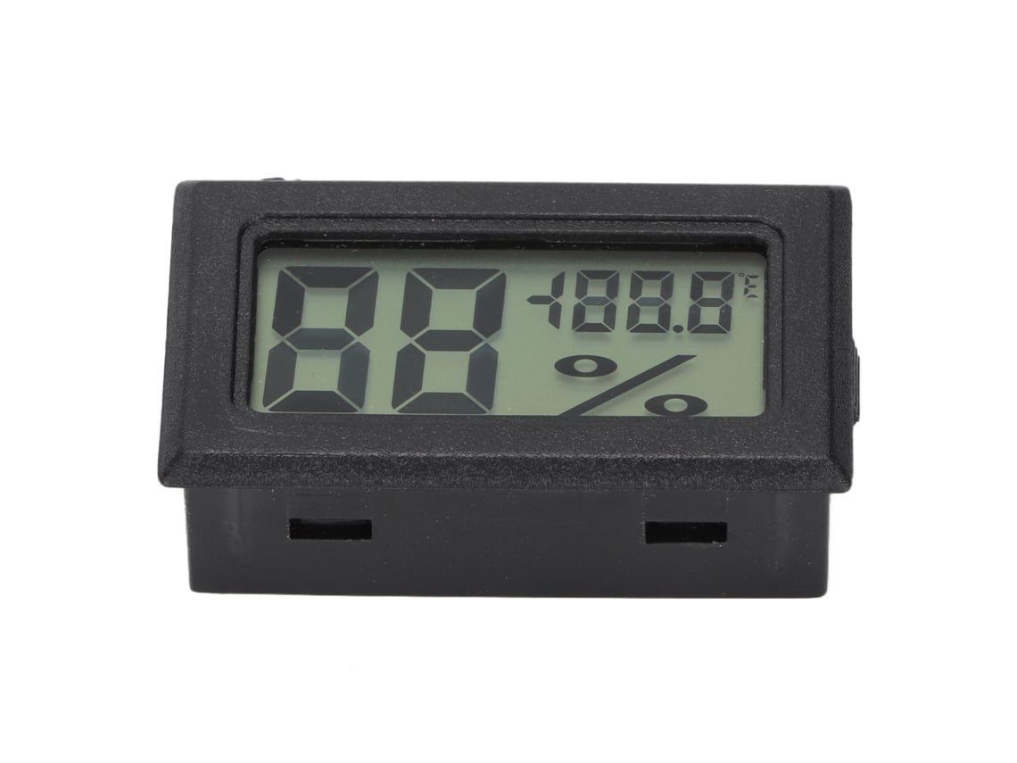 Termómetro Higrómetro Digital Portátil Negro, Medidor Electrónico De Temperatura Y Humedad Para El Hogar, Invernadero O