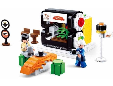 Blocs de Construcción SLUBAN Sushi Kioske Alimentación 320 Pzs (Edad Mínima: 6 Años - 33 x 23,7 x 6,7 cm)