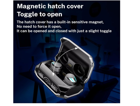BISBISOUS M41 Auriculares Bluetooth 1200Mah Batería Ipx7 Impermeable Adecuado para Android Iphone Pc Portátil Negro