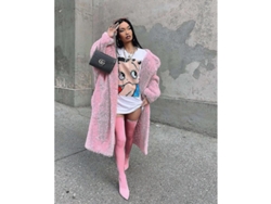 2026-chaqueta Larga Fluffy De Invierno Para Mujer De Poliéster
