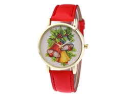 Reloj De Pulsera Unisex Zhoulianfa Rojo Informal De Cuero Sintético Con Cuarzo Para Estudiantes.