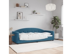 Sofá Cama Sin Colchón Terciopelo Azul 80x200 Cm