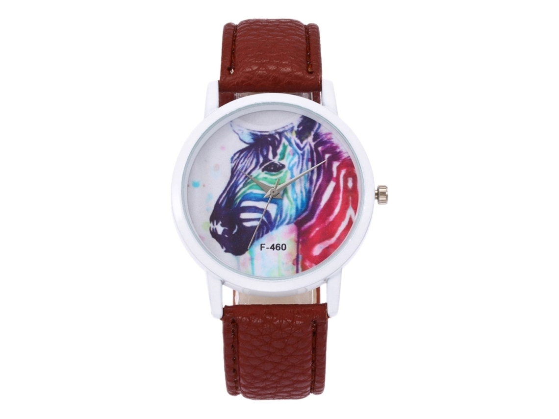Reloj De Pulsera De Moda Para Mujer Zhoulianfa F-460a, Color Marrón, Con Movimiento De Cuarzo.