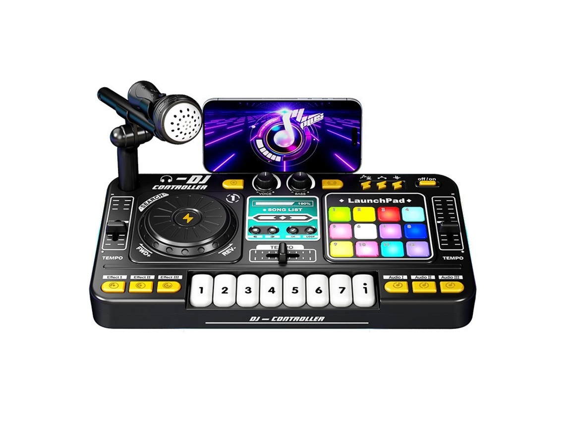 Juguetes musicales para niños de Digitallab: instrumentos de DJ para niños, instrumentos musicales de iluminación para niños (negros)