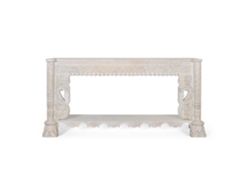 CONSOLA MADERA DE MANGO Blanco.GINER Y COLOMER 90x40x180