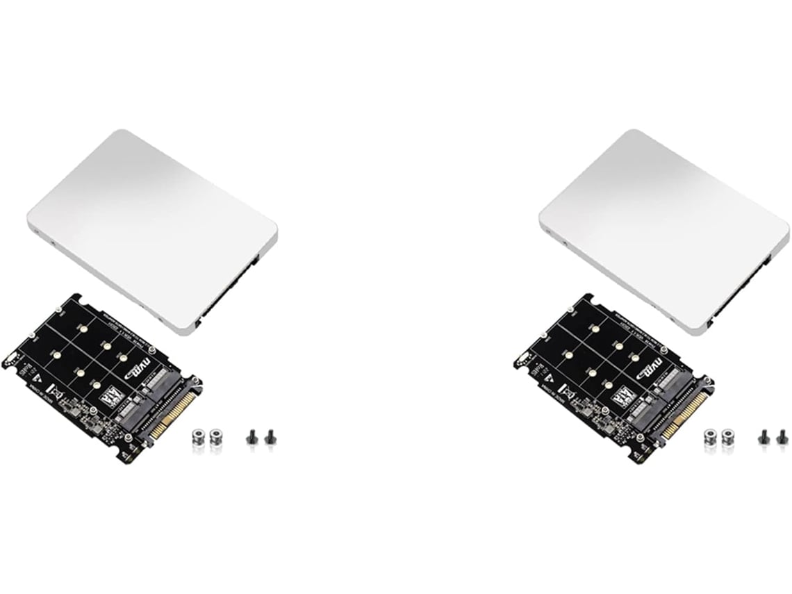 Adaptador Pci-e Ngff 2x M.2 Ssd A U.2 2 En 1 Nvme Y Sata-bus Sff-8639 Con Carcasa