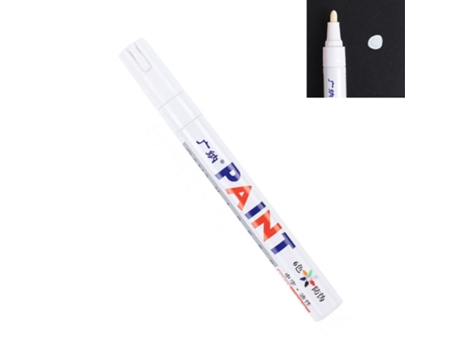 Rotulador de Tinta Permanente de Caucho Resistente al Agua 1Pç SLOWMOOSE (Branco)
