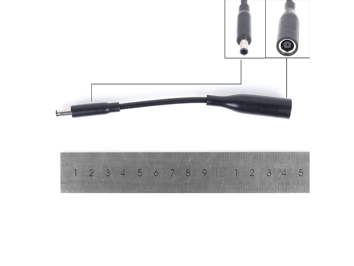 Cable/conector de CC de 7,4 x 5,0 mm, puerto de CC grande con clavija a 4,5 compatible