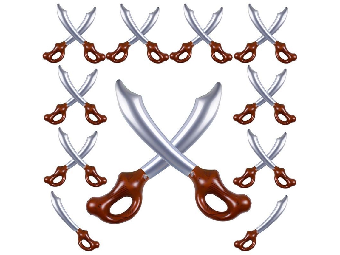 20 Espadas Piratas Inflables Para Halloween, Accesorios De Juguetes Con Globos, Artículos Para Fiestas Y Cosplay Para Niños.