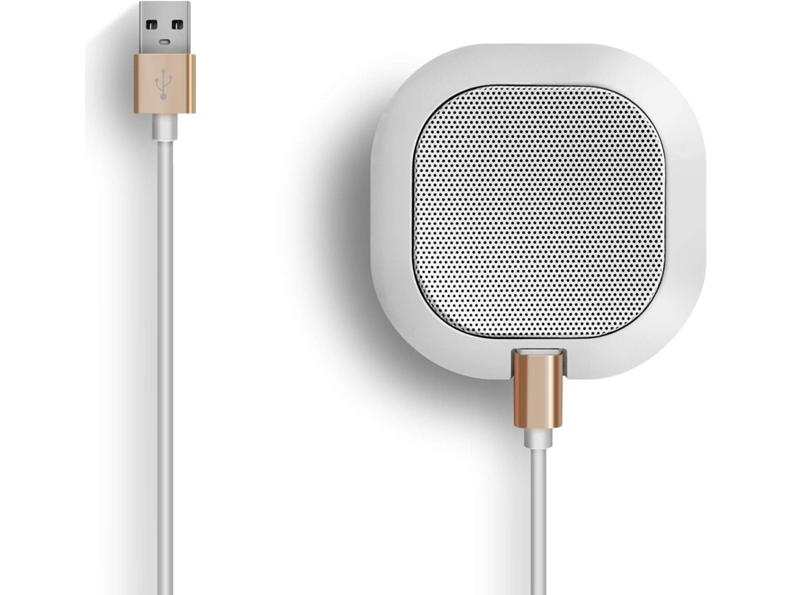 Micrófono USB para PC Gamer para reuniones en línea Hjkjyx (blanco)