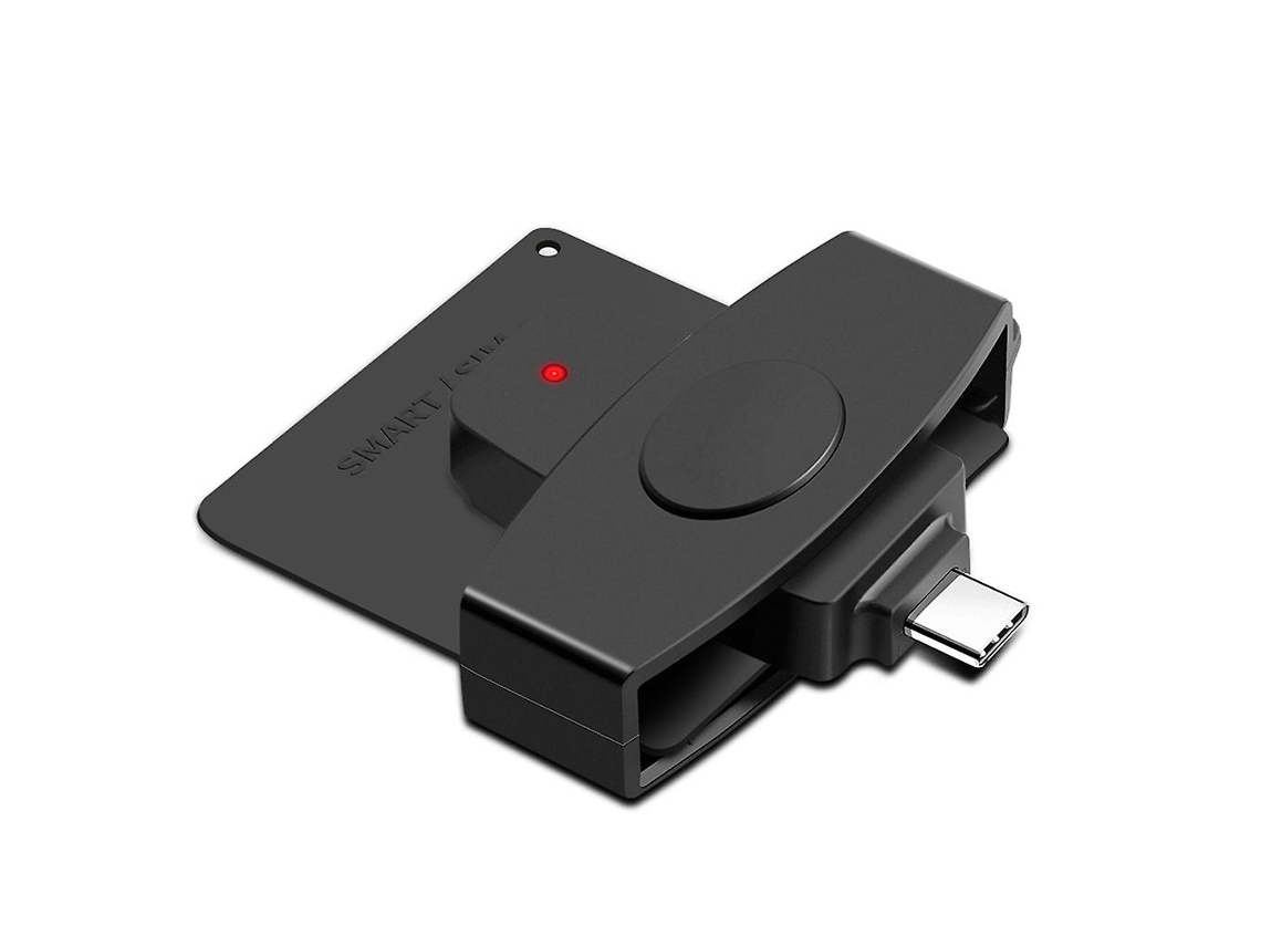 Lector de tarjetas de memoria inteligente Usbc para adaptador de clonador de tarjetas inteligentes de tarjetas de identidad ALLINLESS