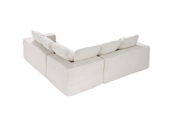 Sofá modular seccional en forma de L Succebuy de 2100 x 2100 x 570 mm con cojín, beige