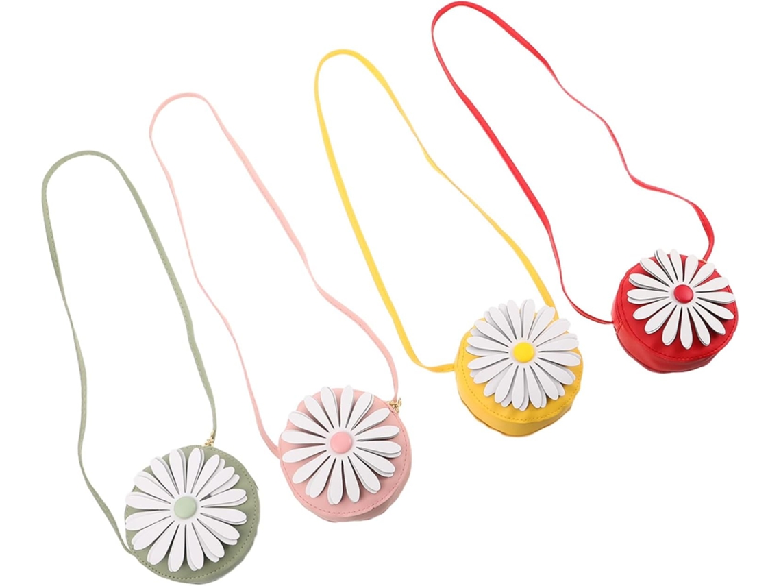 De 4 Minibolsos De Hombro Con Diseño De Margaritas Para Niños Y Niñas, Bolso Ligero Para Bebés.