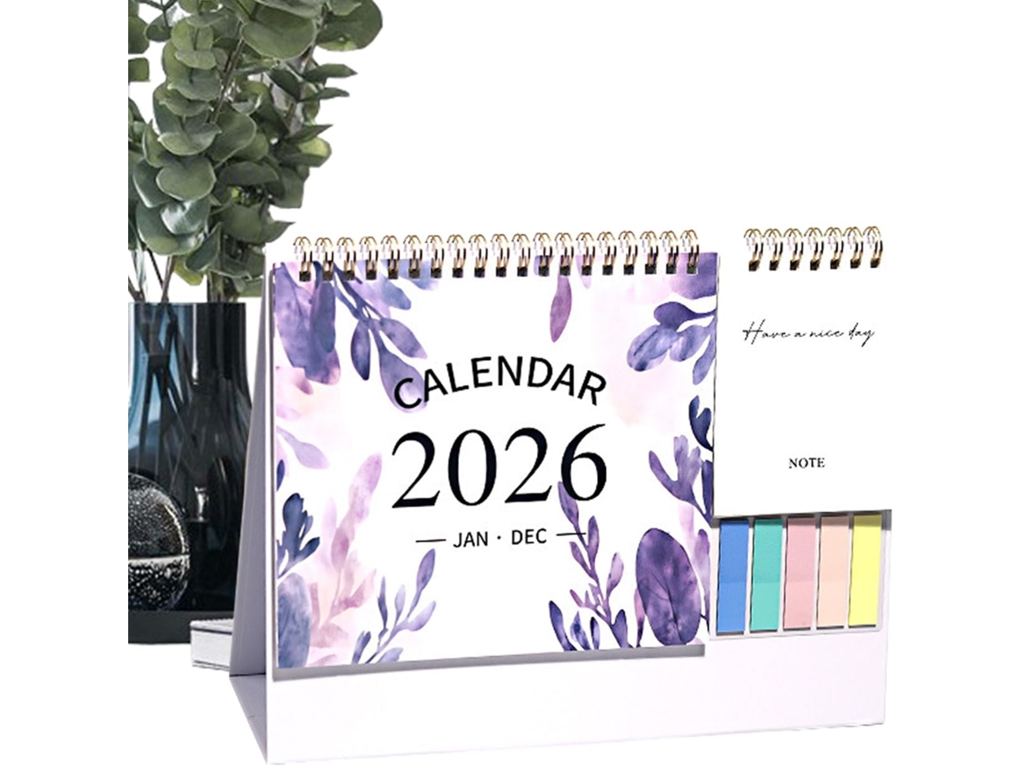 Calendario De Escritorio- Mensual De Escritorio 2026 (enero- Diciembre)