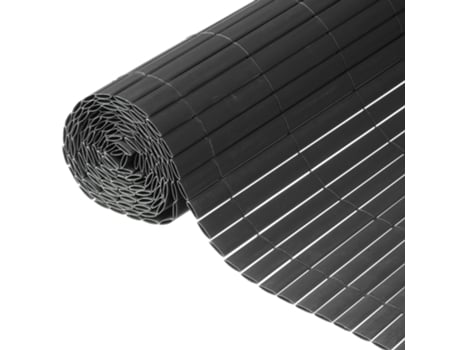 MAISON EXCLUSIVE Valla de ocultación jardín doble cara PVC gris antracita 1x3 m