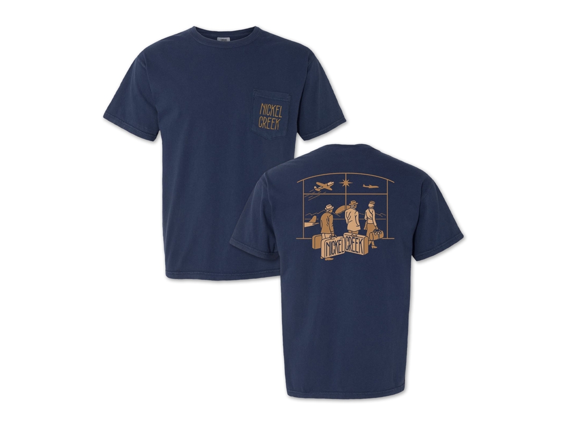 Nickel Creek Airplane Pocket T-shirt Rockinstone Unisex Adults Best Sellers Size:m
