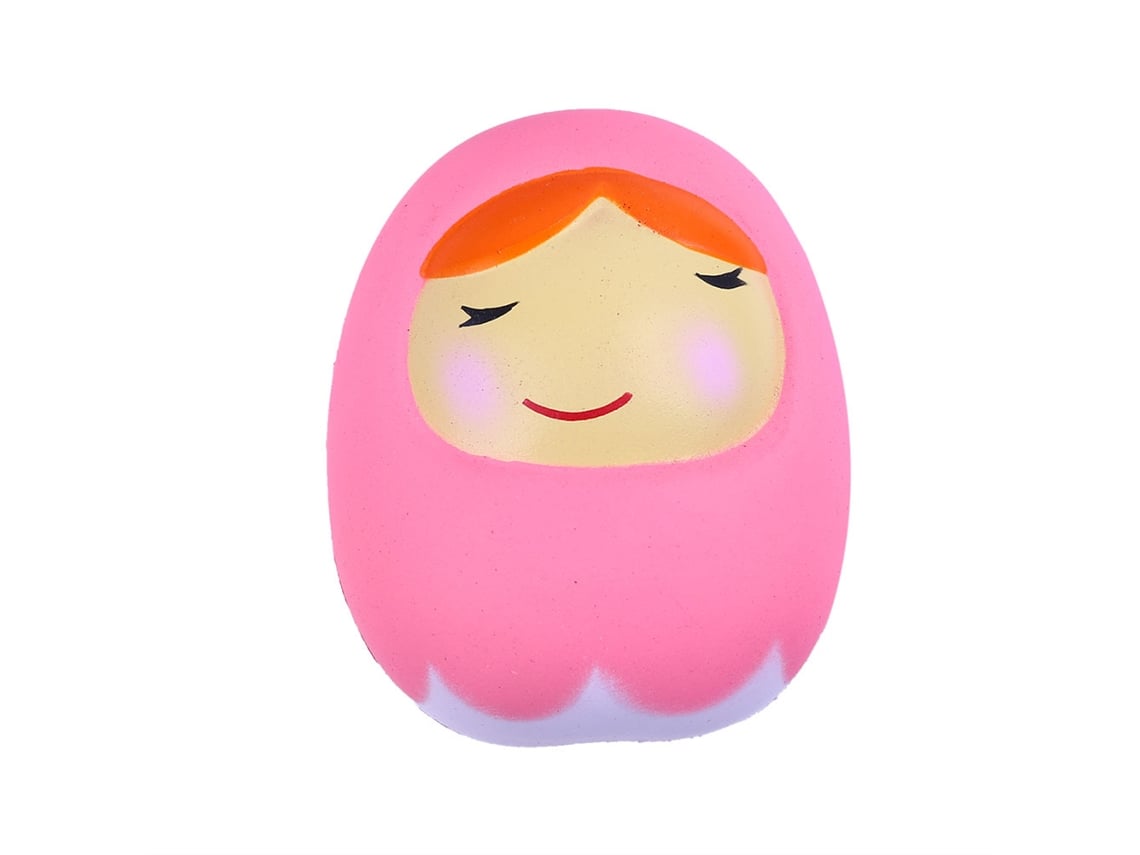 Muñeca Matryoshka Para Aliviar El Estrés, Linda, De Crecimiento Lento, Blandita, Suave, De Pu Rosa.