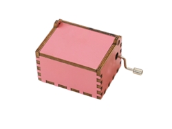 Caja de música de madera con manivela, grabado clásico, regalo de Navidad, Sailor Moon rosa, sin marca.