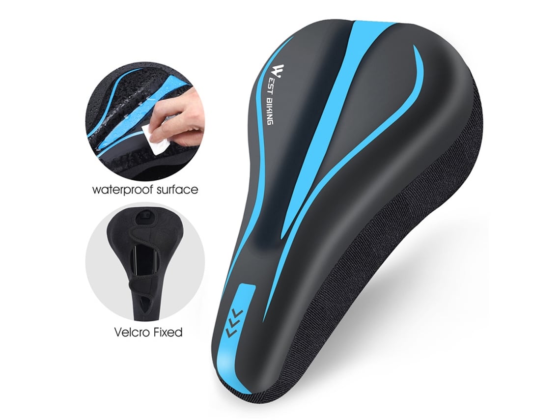 Capa De Assento De Bicicleta West Biking Pu Couro Silicone Espuma Impermeável Antiderrapante Para Mountain Bike Acessórios