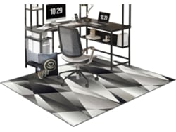 Alfombrilla antideslizante para silla/suelo de 70 x 100 cm, madera, oficina, silenciosa, para videojuegos, protege.