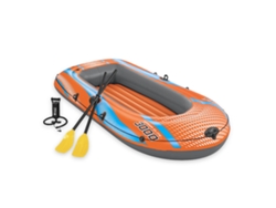 Barca Hinchable para 2 Adultos Y 1 Niño BESTWAY Kondor Elite 3000 Raft 246X122X45 Cm Con 2 Remos Y Bomba de Pie Incluida