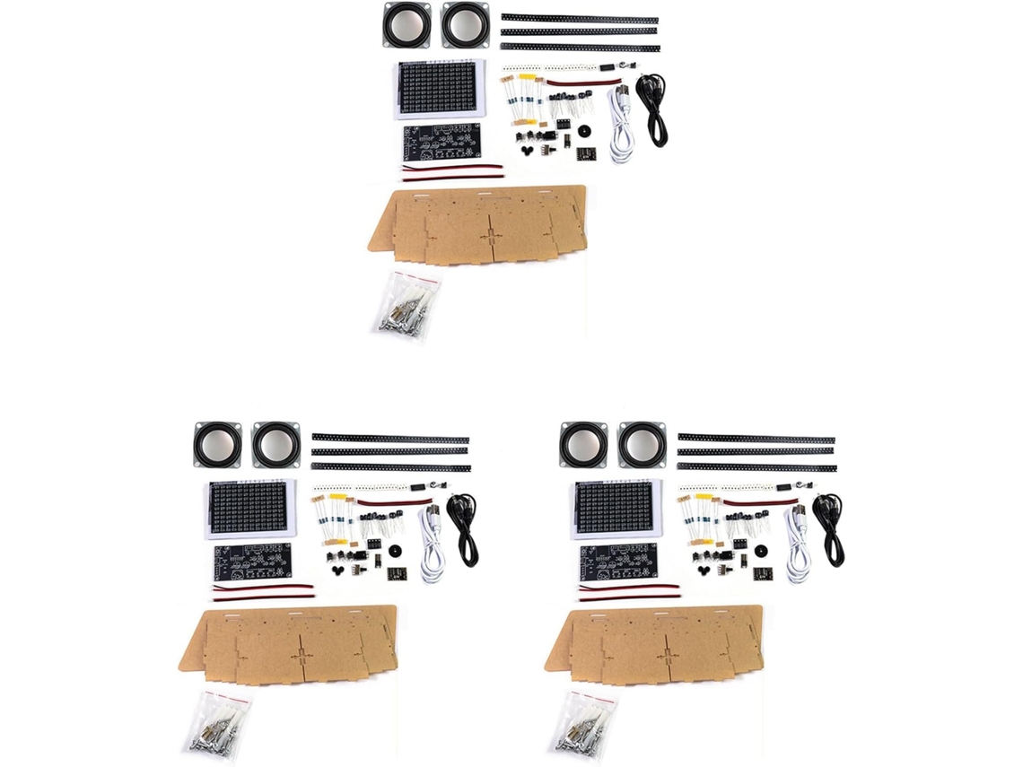 3 Kits De Ensamblaje Electrónico De Audio Bluetooth Multifuncionales De Doble Canal