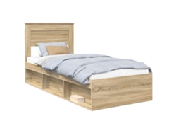 Maison Exclusive - Estructura De Cama Con Cabecera Roble Sonoma 75 X 190 Cm