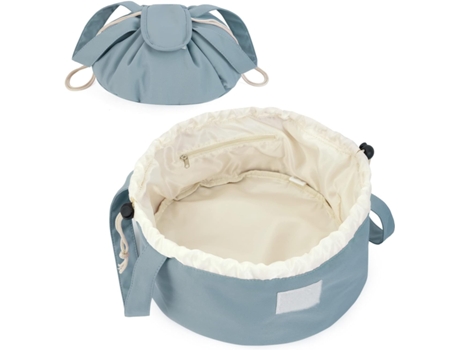 Bolsa de maquillaje con cordón de barril Bolsa de cosméticos grande Bolsas de maquillaje Organizador de artículos de tocador para mujeres - azul CH...