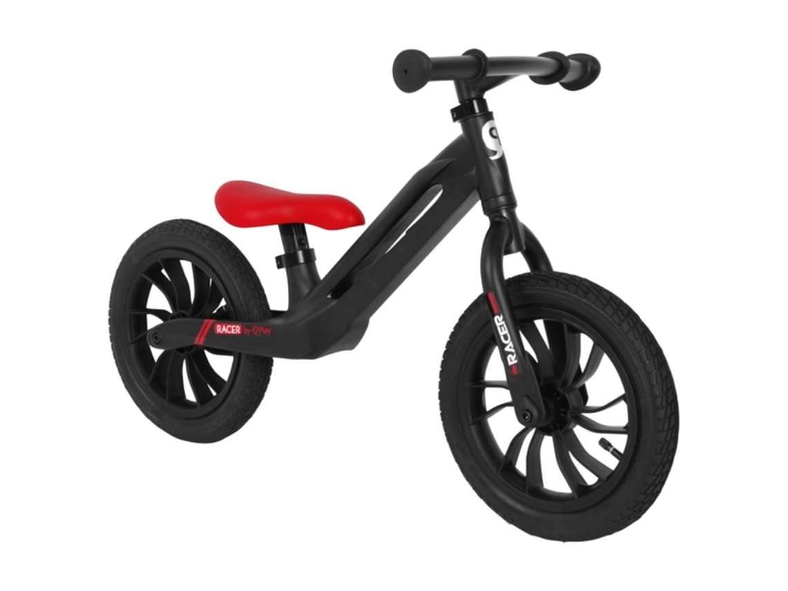 QPLAY Bicicleta sin Pedales Racer para Niños de 2 a 4 Años con Ruedas de Aire 12", Sillín Ajustable y Ultraligera