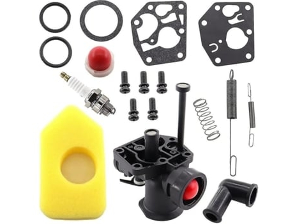 Kit de carburador para cortacésped Briggs Stratton Kryc 499809 498809a 494406 y filtro de aire 698369 Resorte regulador 691859 6922 Panoona