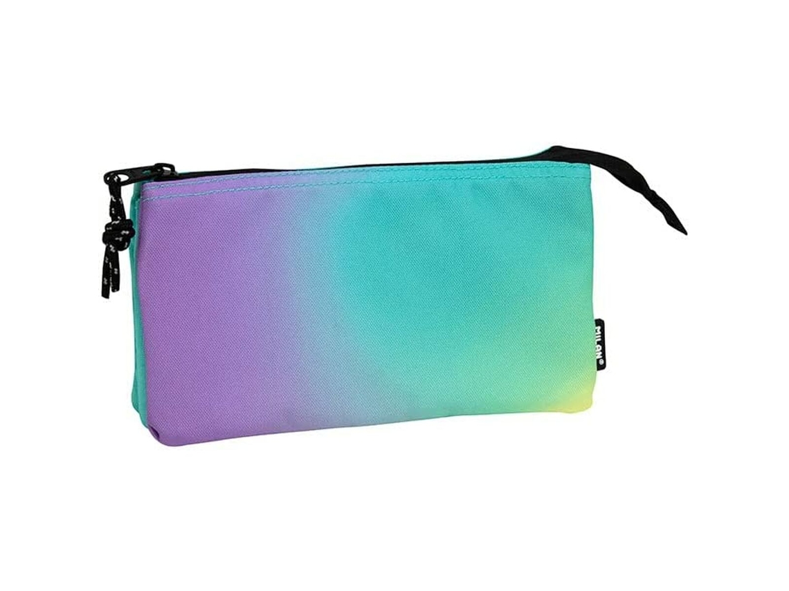 Estuche MILAN Sunset 5 Compartimentos Verde 22 X 12 X 4 Cm