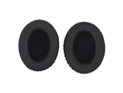 Almohadillas ovaladas de cuero proteico premium Szsmart, 90 x 70 mm, color negro (paquete de 2)
