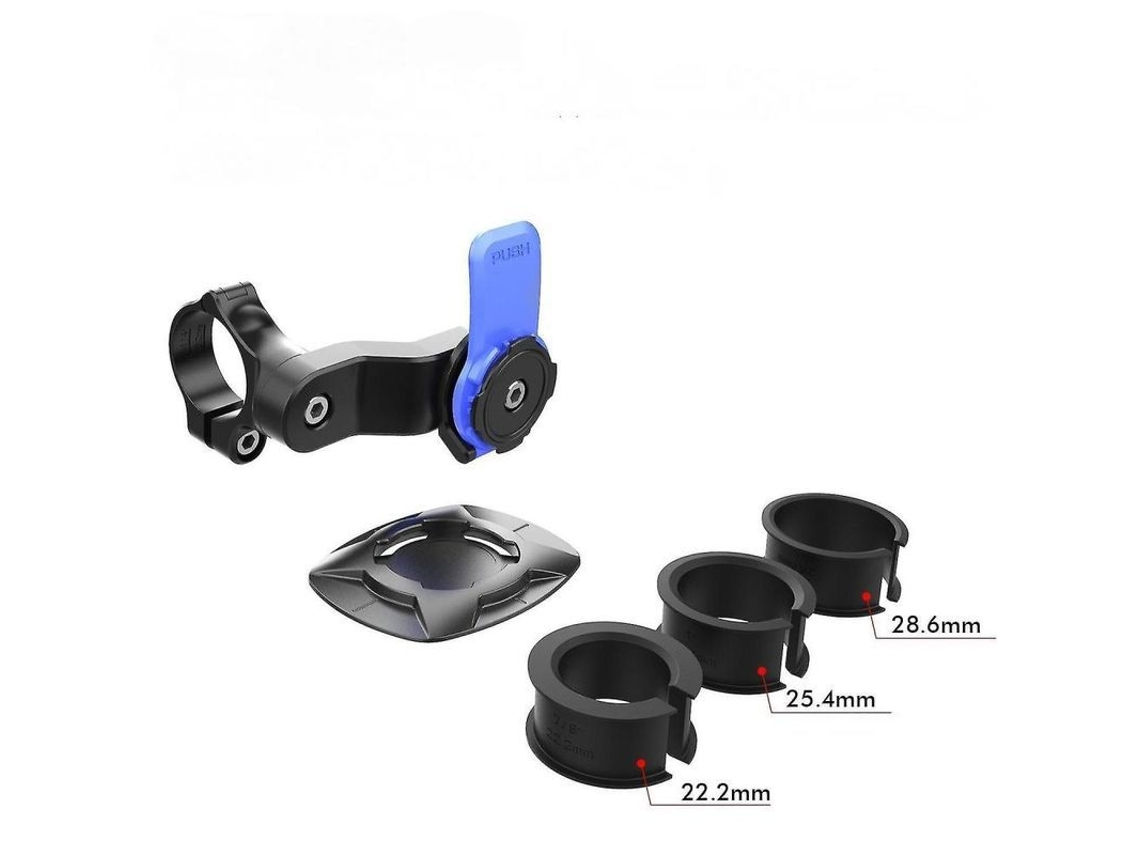 2026-soporte De Teléfono Para Bicicleta Y Motocicleta Compatible Con Quad Lock, Ajustable Y Antideslizante Negro Azul