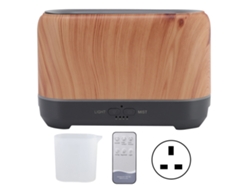 Difusor De Aromas Y Humidificador De 200 Ml, Abs, 24 V, 8 W, Con Lámpara Led De Llama Y Mando A Distancia Con Enchufe Británico.