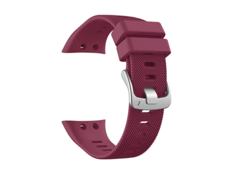 Correa de Silicona hebilla de plata para Garmin Forerunner 45S - vino tinto